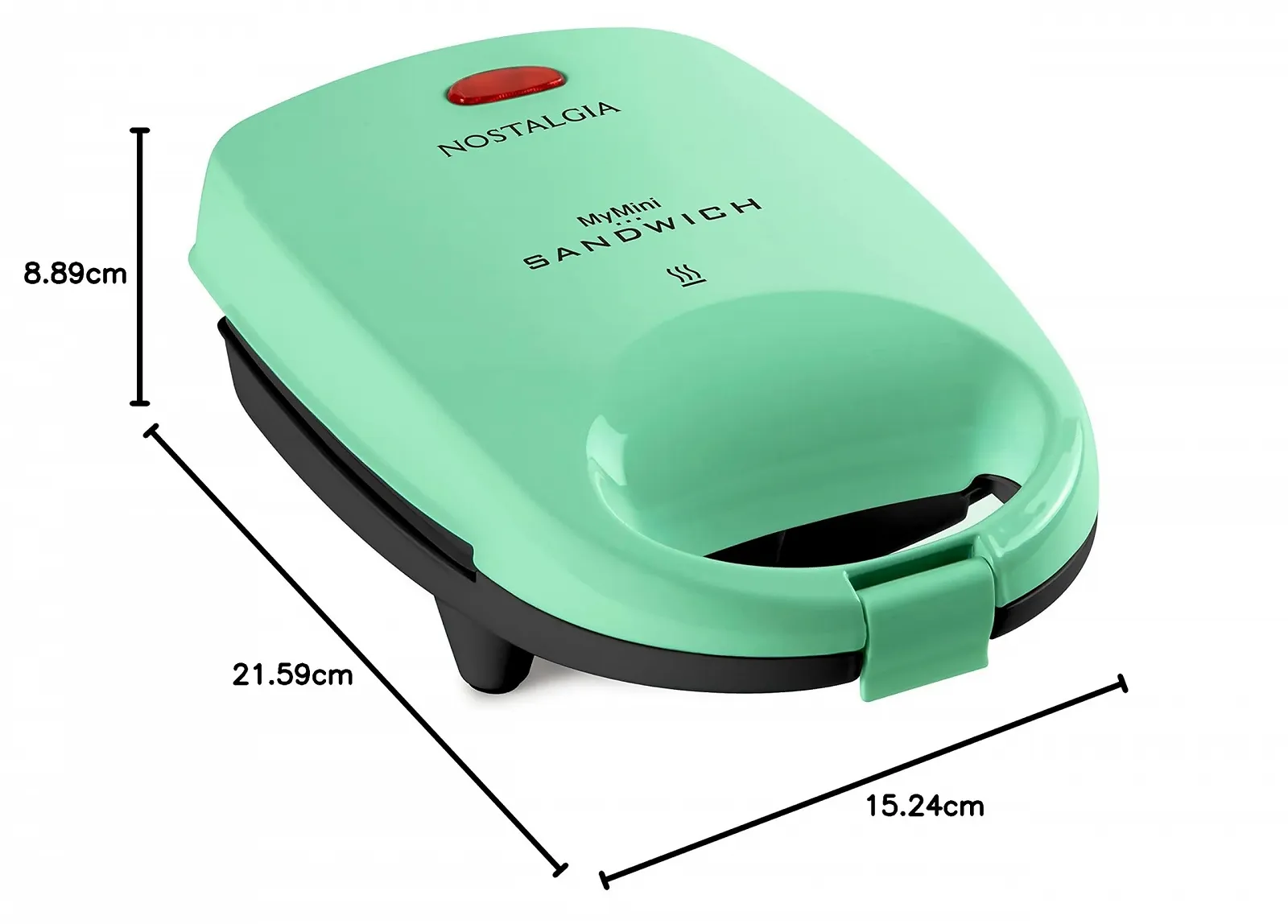 Сэндвичница Nostalgia MyMini Персональный Зеленый мятный, фото №9 Сэндвичница Nostalgia MyMini Персональный Зеленый мятный, фото №9
