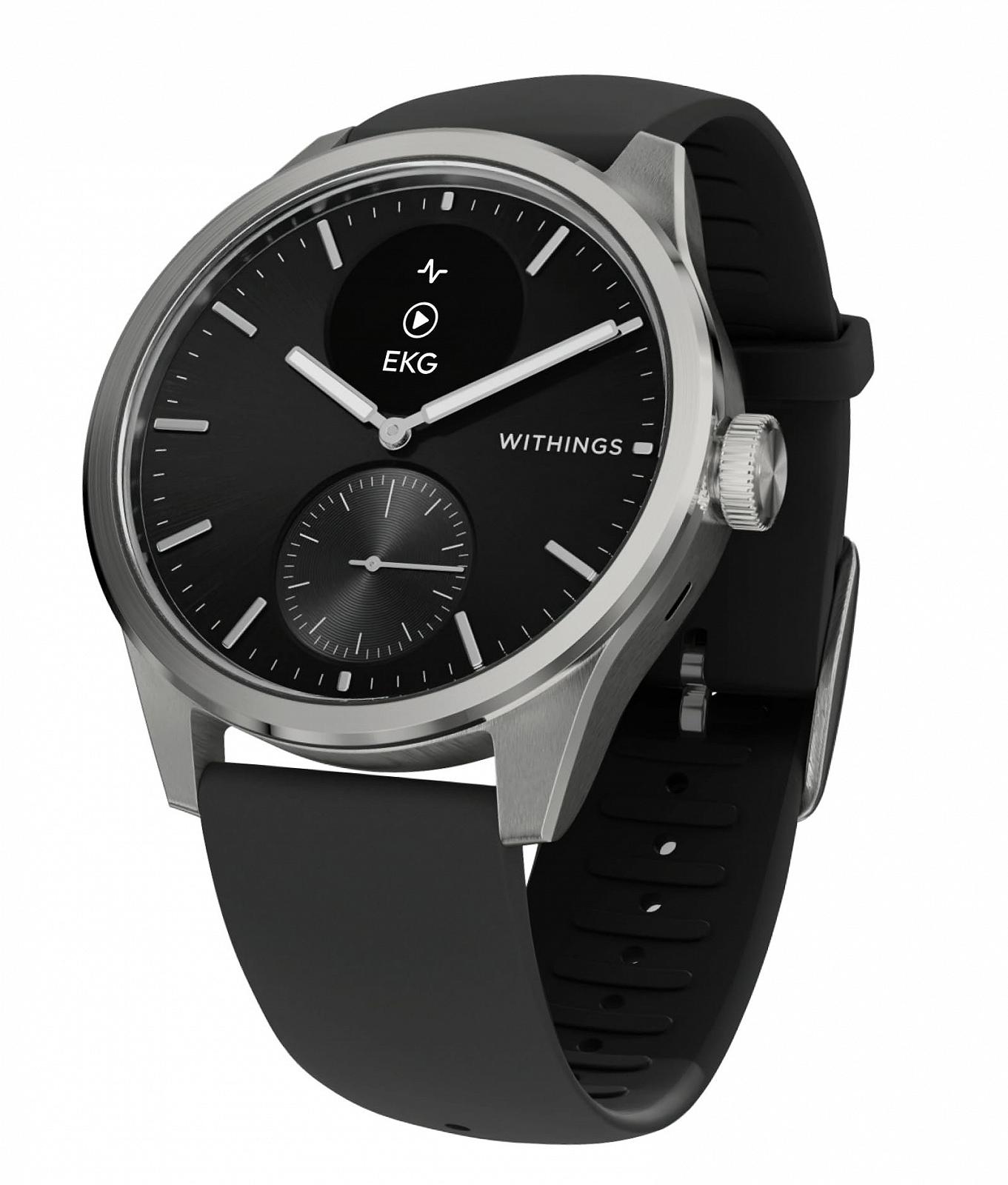 Смартгодинник Withings ScanWatch 2 ECG, SpO2, Температура, Відстеження сну, Здоров'я дихальних шляхів, Активність, Калорії, Водонепроникний, 30 днів роботи від батареї, фото №1