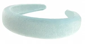 Обруч на голову бархатный Glamour Girlz Женский Мягкий Голубой - Фото 1