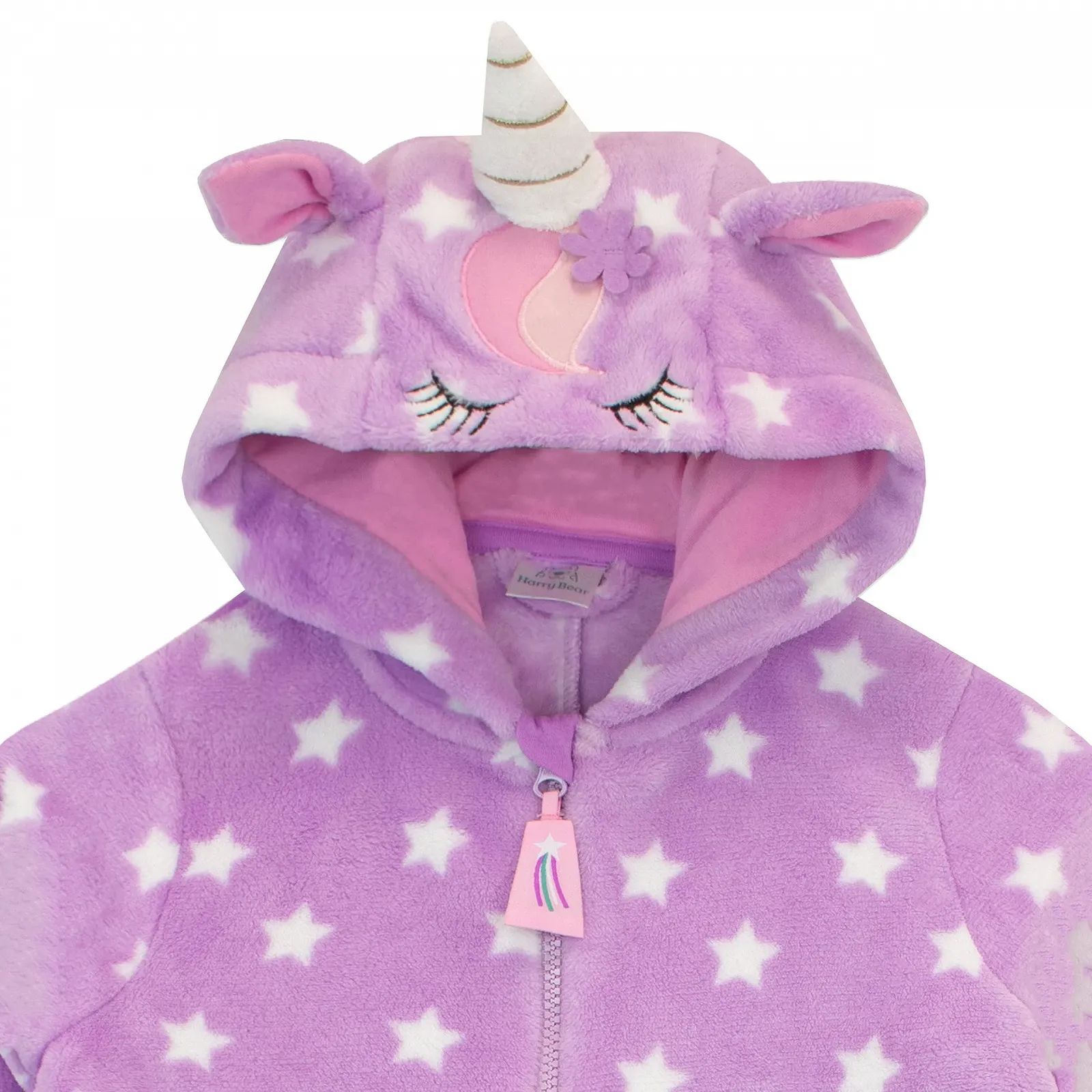 Пижама-комбинезон Harry Bear Unicorn для девочек, флисовая, фото №3 Пижама-комбинезон Harry Bear Unicorn для девочек, флисовая, фото №3