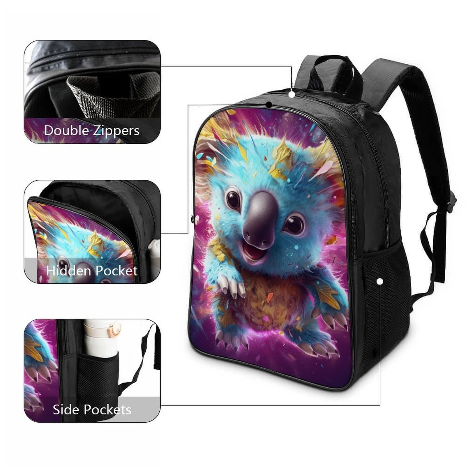 Школьный рюкзак Koala RSIUUODNF для мальчиков и девочек, подростков, водонепроницаемый, для ноутбука, Style-9, фото №3