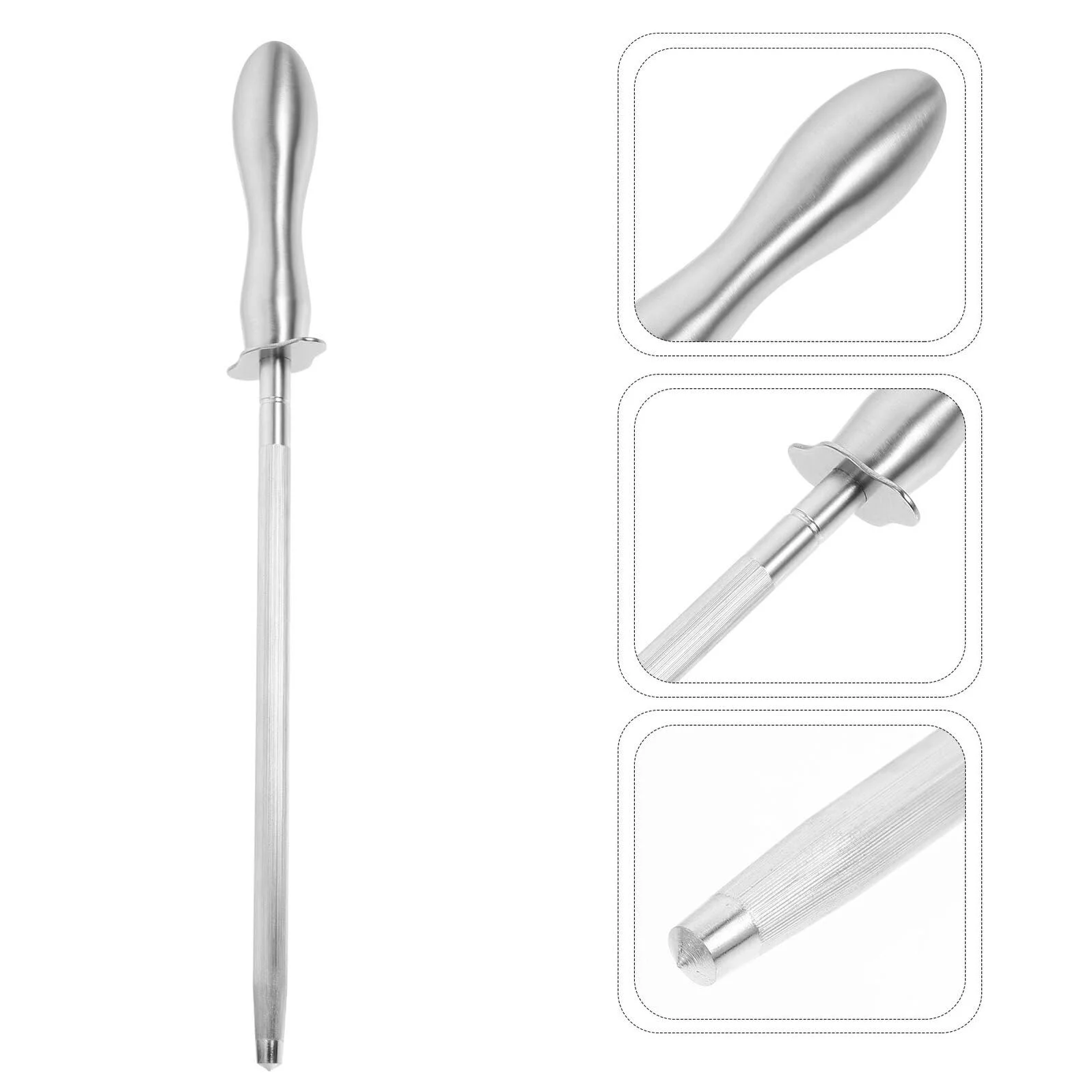 Мусат Toyvian з нержавіючої сталі для кухоних ножів та інструментів Сріблястий, фото №9