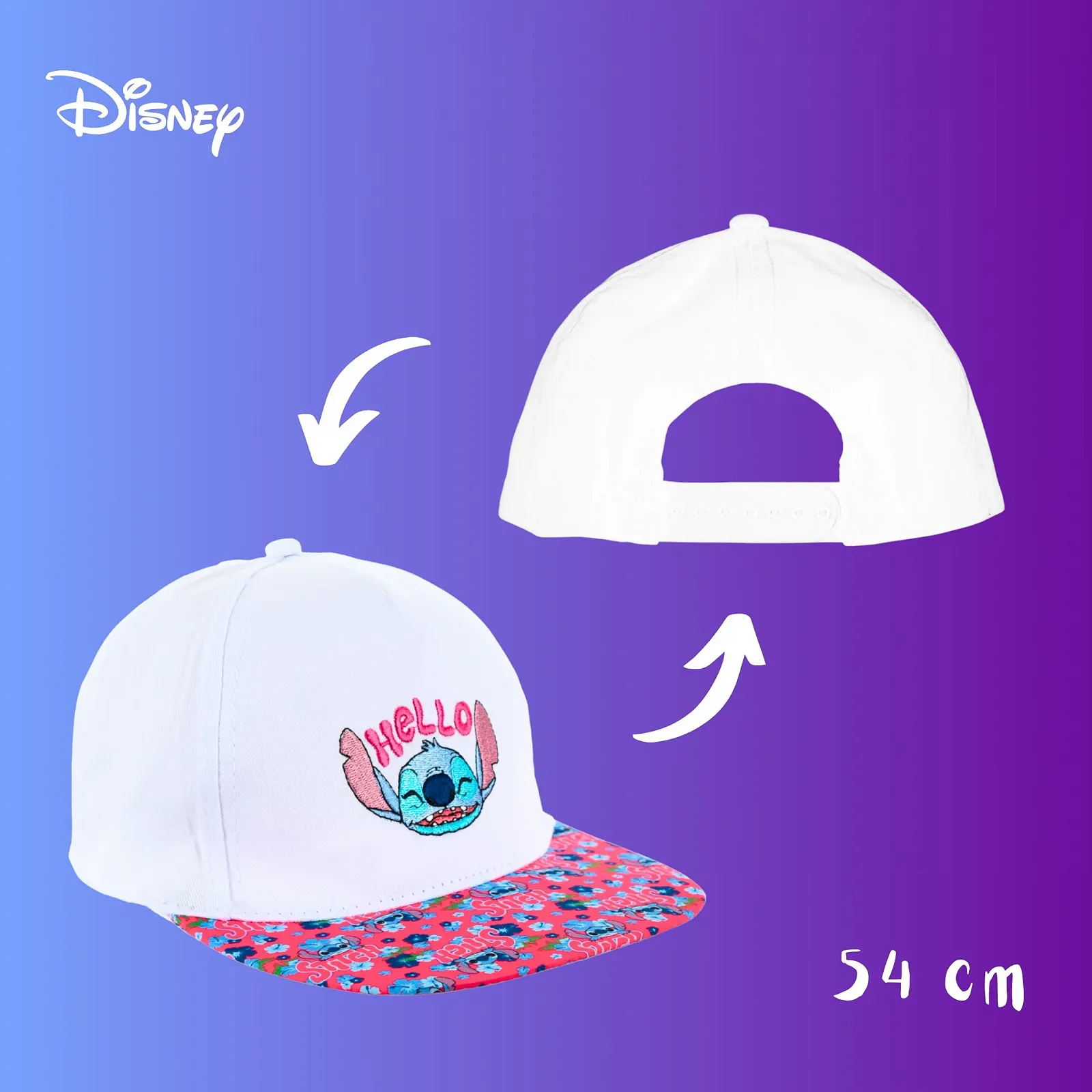 Бейсболка Disney Stitch Tropical Design 'Hello' для дівчаток, фото №5