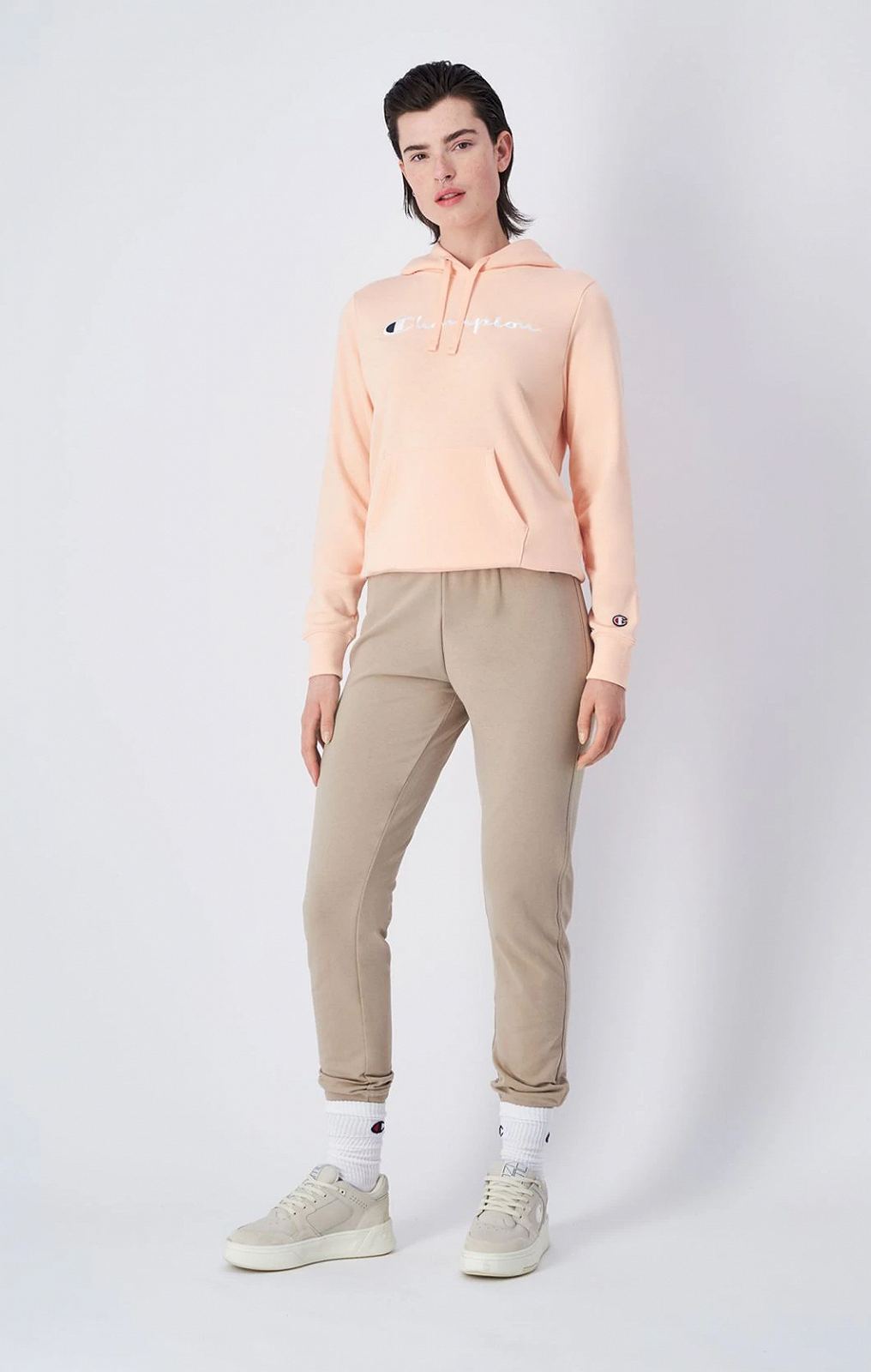 Штаны Champion 117122-MS066 rib cuff pants Бежевый XS, фото №3