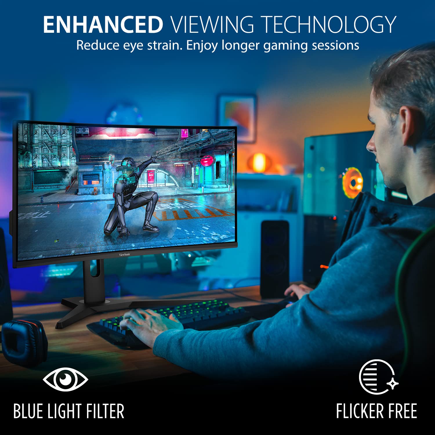 Монітор Viewsonic Curved Gaming VX3418-2KPC 86.4 см (34 дюйми) UWQHD Adaptive Sync 1 мс 144 Гц HDMI DP Низька затримка введення Динамік Регульована висота Чорний, фото №5 Монітор Viewsonic Curved Gaming VX3418-2KPC 86.4 см (34 дюйми) UWQHD Adaptive Sync 1 мс 144 Гц HDMI DP Низька затримка введення Динамік Регульована висота Чорний, фото №5