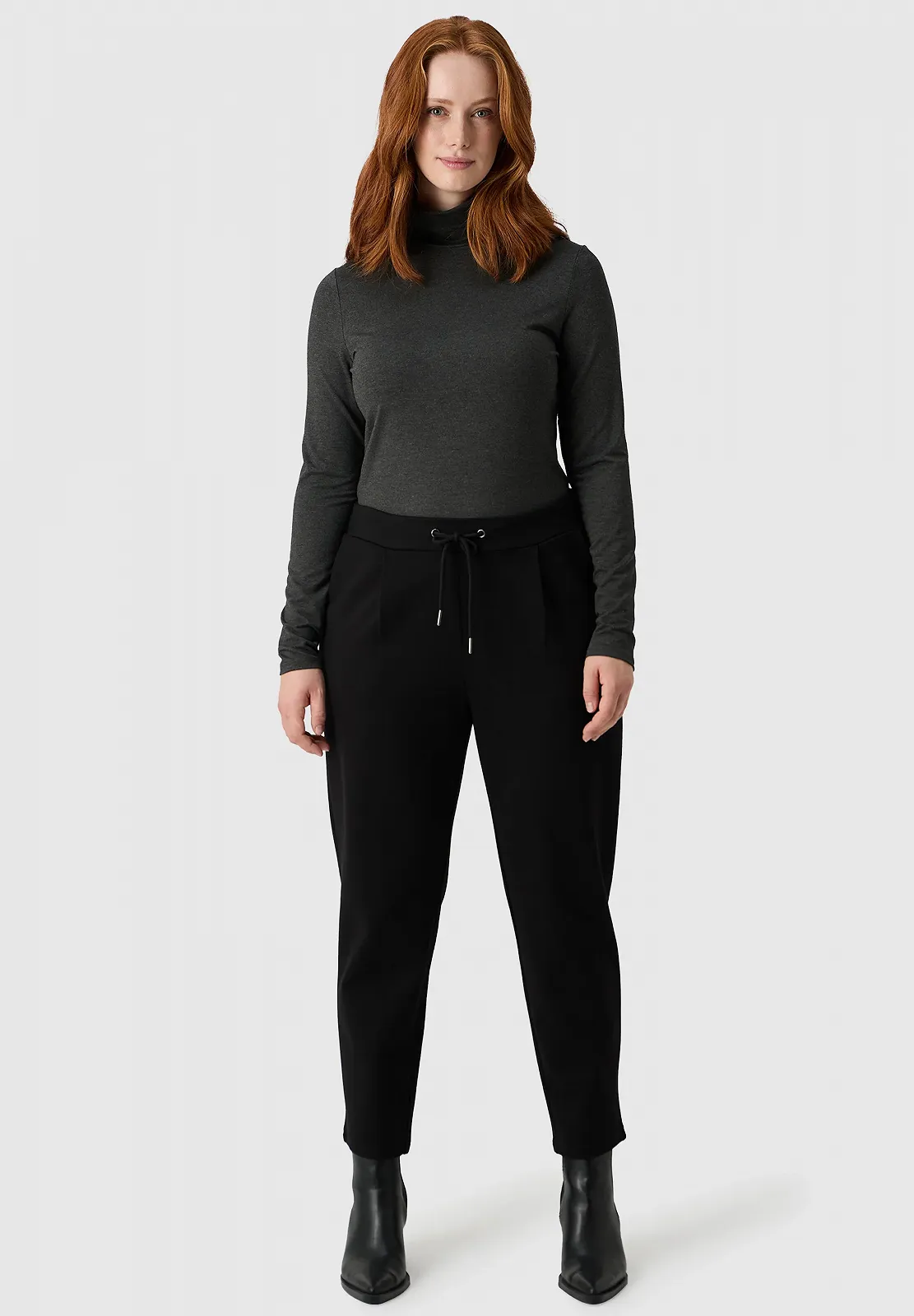 Женский топ Les с длинными рукавами / Тёмно-серый меланж / XS, фото №4 Женский топ Les с длинными рукавами / Тёмно-серый меланж / XS, фото №4