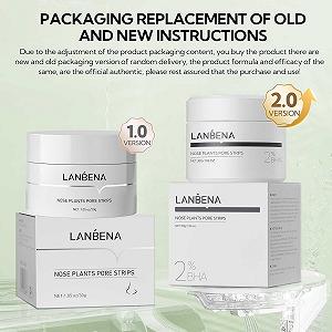 Засіб для видалення чорних цяток LANBENA Маска для обличчя від чорних цяток смужками для носа (30 грам), для зволоження та очищення synthetic.ua - Фото 1