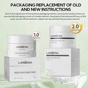 Средство для удаления черных точек LANBENA Маска для лица от черных точек полосками для носа (30 грамм), для увлажнения и очищения synthetic.ua - Фото 1
