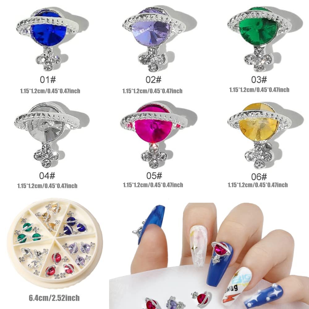 3D Сатурн Набір каменів для нігтів, фото №3