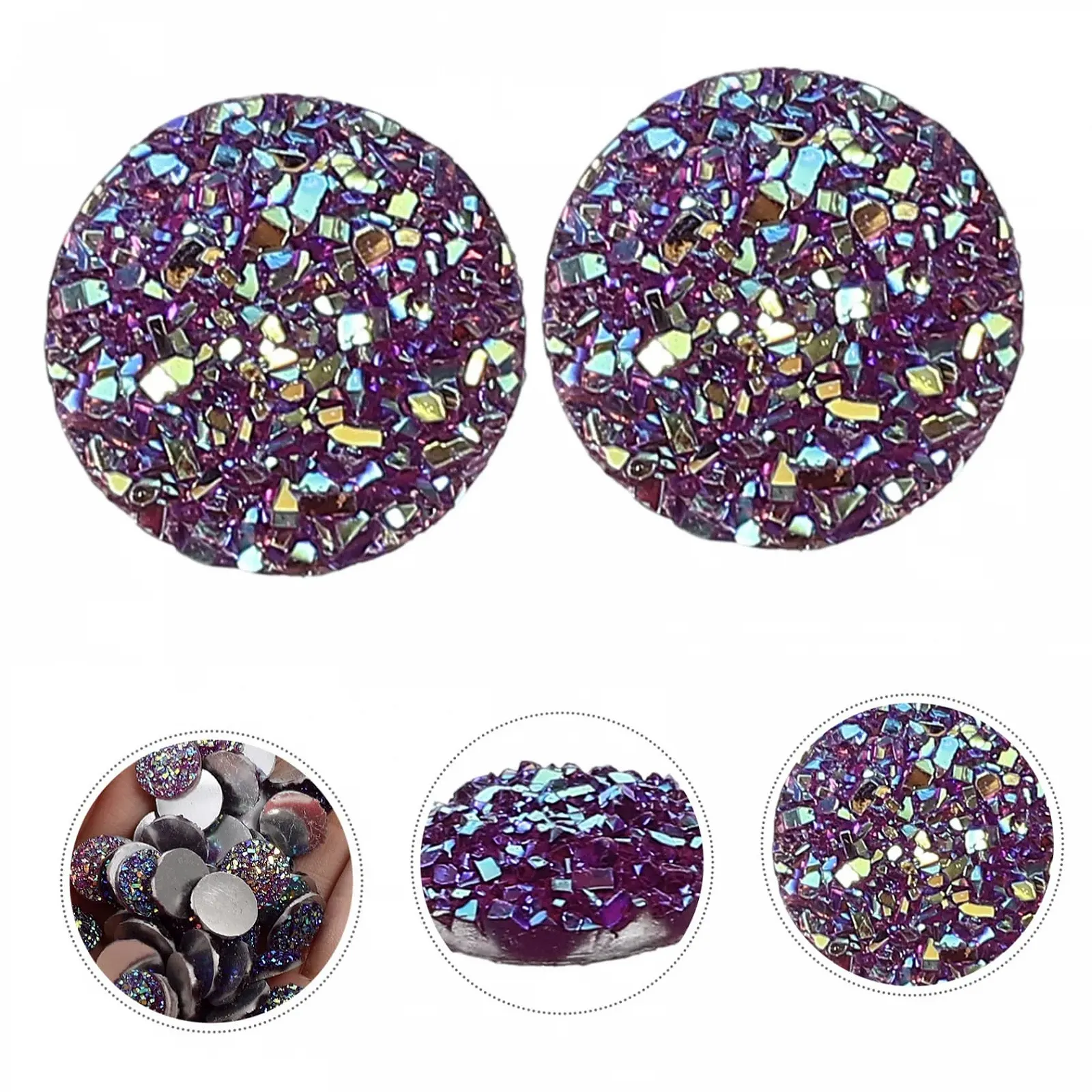 Аксесуари для ювелірних виробів Камінь опаліт DECHOUS 200 шт. Діамант Плоска задня частина, фото №4