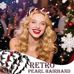 Винтажный обруч для волос с искусственным жемчугом synthetic.ua - Фото 1