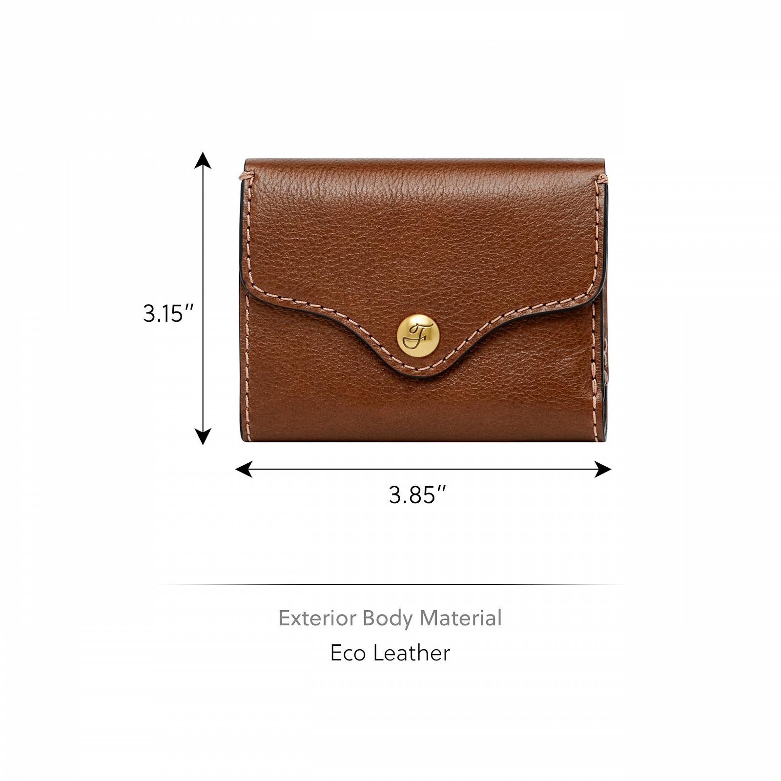 Женский кошелек-трифолд Fossil Heritage SL8231200 Коричневый, L 9.8 см, Ш 2.2 см, В 8 см, коричневый, фото №4