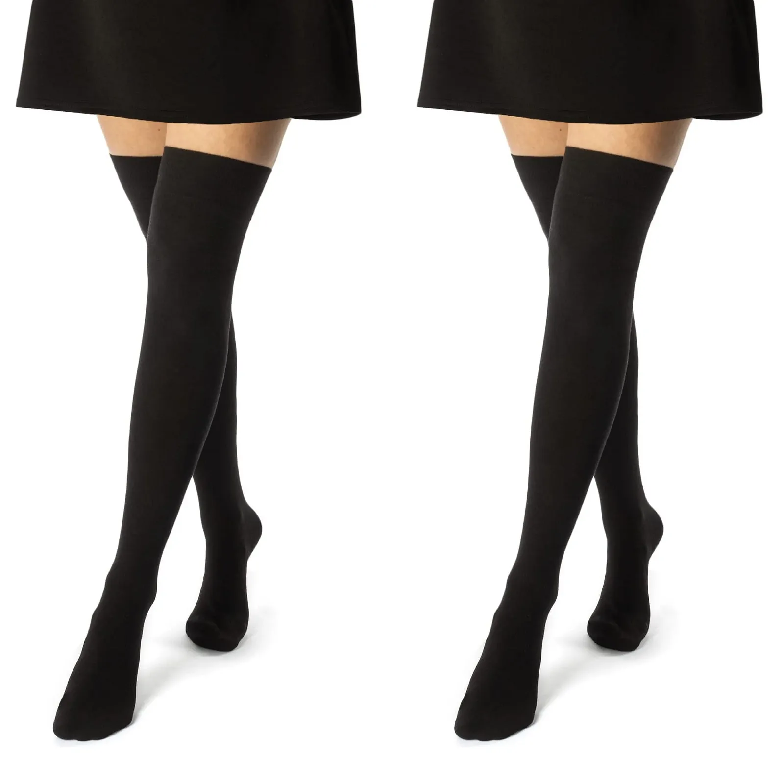 sockenkauf24 Пара носков выше колена Хлопковые Разные цвета и узоры Кольца и однотонные 10723 (2 пары), фото №1