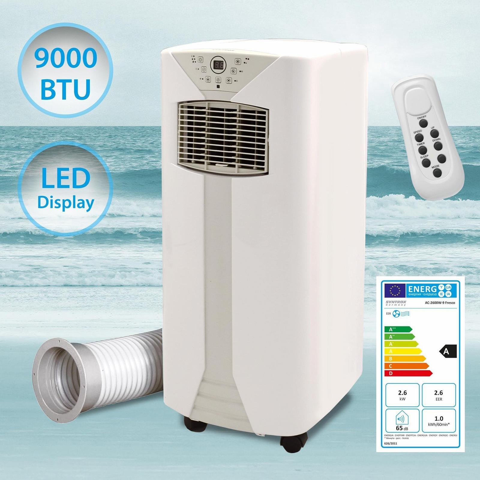 Мобільний кондиціонер Syntrox Germany Fresco 9000 BTU 3-в-1 з дистанційним керуванням та таймером, фото №5