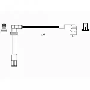 Комплект проводів запалювання NGK 0518 для AUDI SEAT SKODA VW LAMBORGHINI BENTLEY synthetic.ua - Фото 1