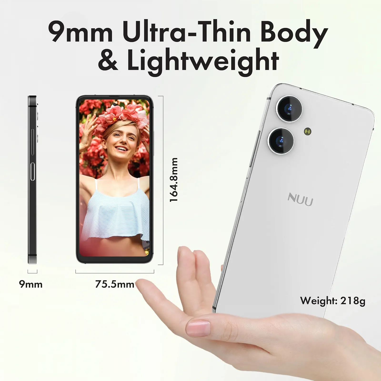 Смартфон NUU N10 4GB/128GB Dual SIM 4G Octa-Core 6.6 дюйма 90Hz HD+ Mint, фото №2