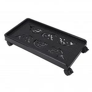 Подставка для компьютерного корпуса Marhynchus, мобильная подставка с 4 фиксирующимися колесами для ПК, игр, офиса, стола, цветочного горшка, миски для собак, грузоподъемность 30 кг, 46 x 24,5 x 8 см - Фото 1