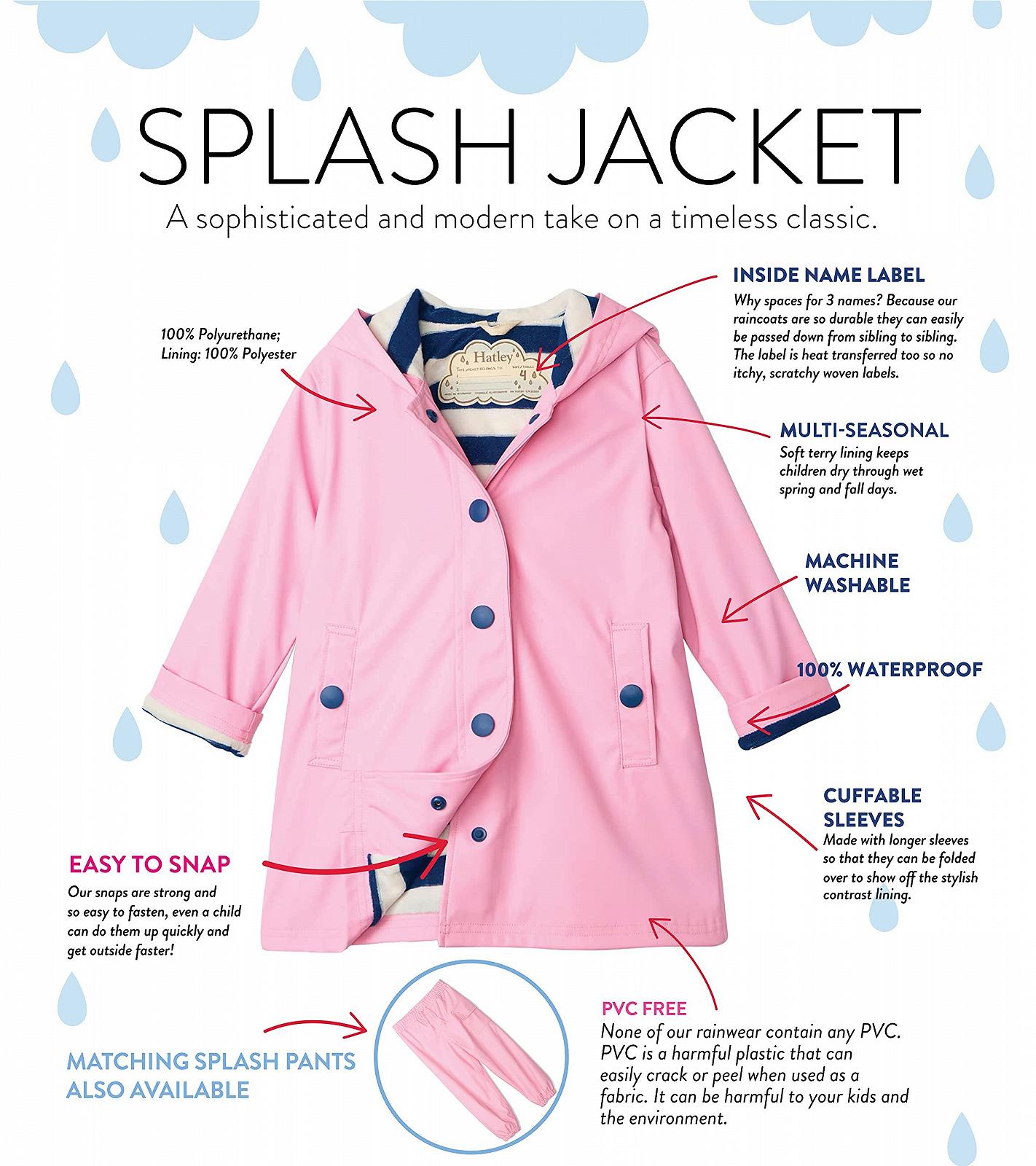 Дождевик Hatley для девочек Sherpa Lined Splash Jacket, фото №5 Дождевик Hatley для девочек Sherpa Lined Splash Jacket, фото №5