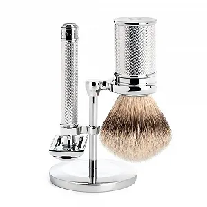 Набор для бритья MÜHLE Traditional Silver Tip Badger барсучий ворс открытый гребень хром - Фото 1