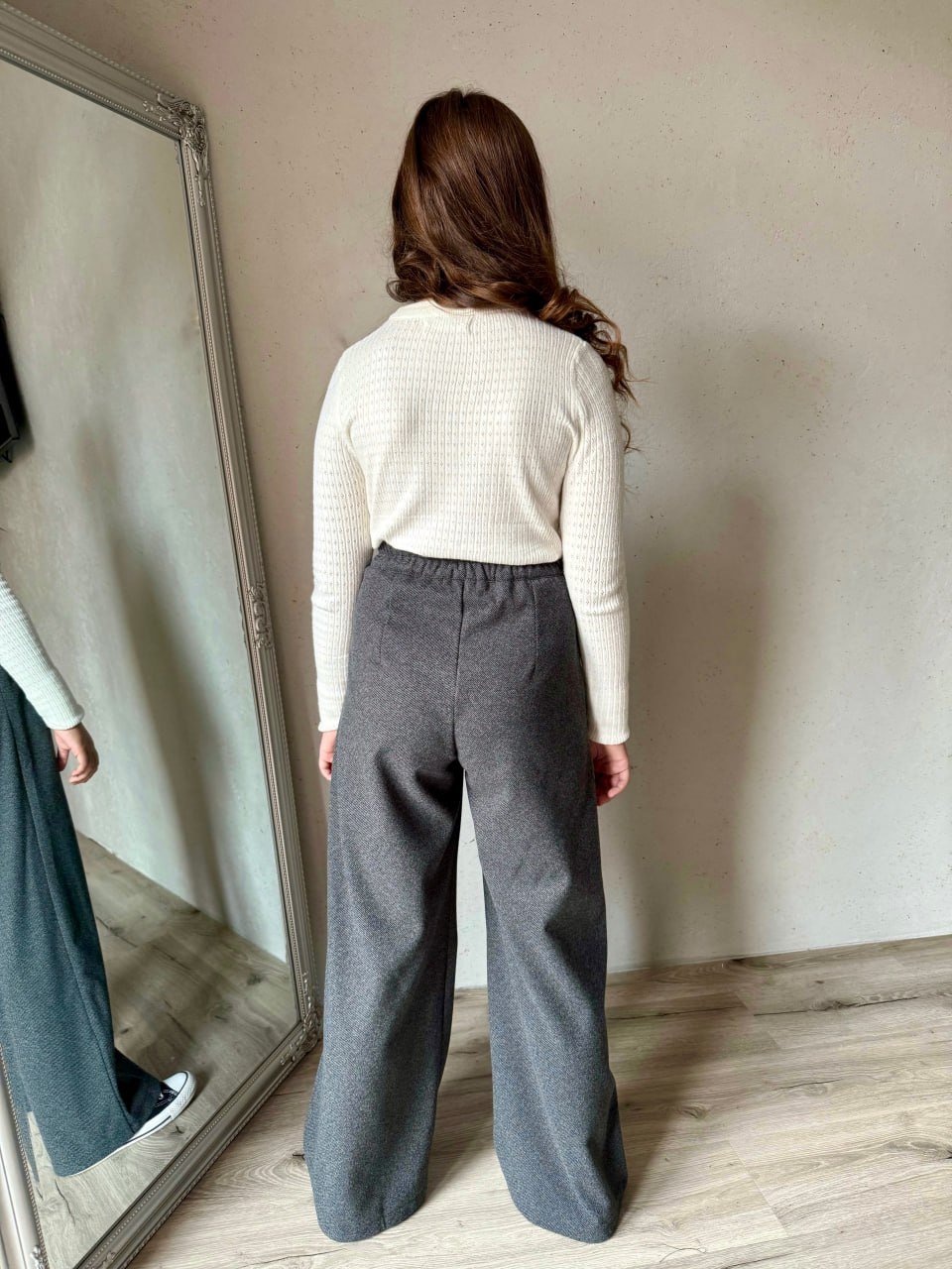 Стильные теплые брюки трикотаж камила (теплая) от 128 до 164 см, фото №4