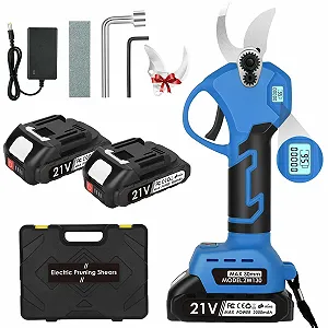 Садові ножиці акумуляторні електричні Max 30 мм діаметр різу з 2 x 2000 mAh батареями - Фото 1