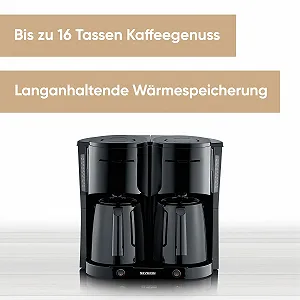 Фильтро кофеварка SEVERIN Duo KA 9315 с термокувшином, на 16 чашек, черная synthetic.ua - Фото 1
