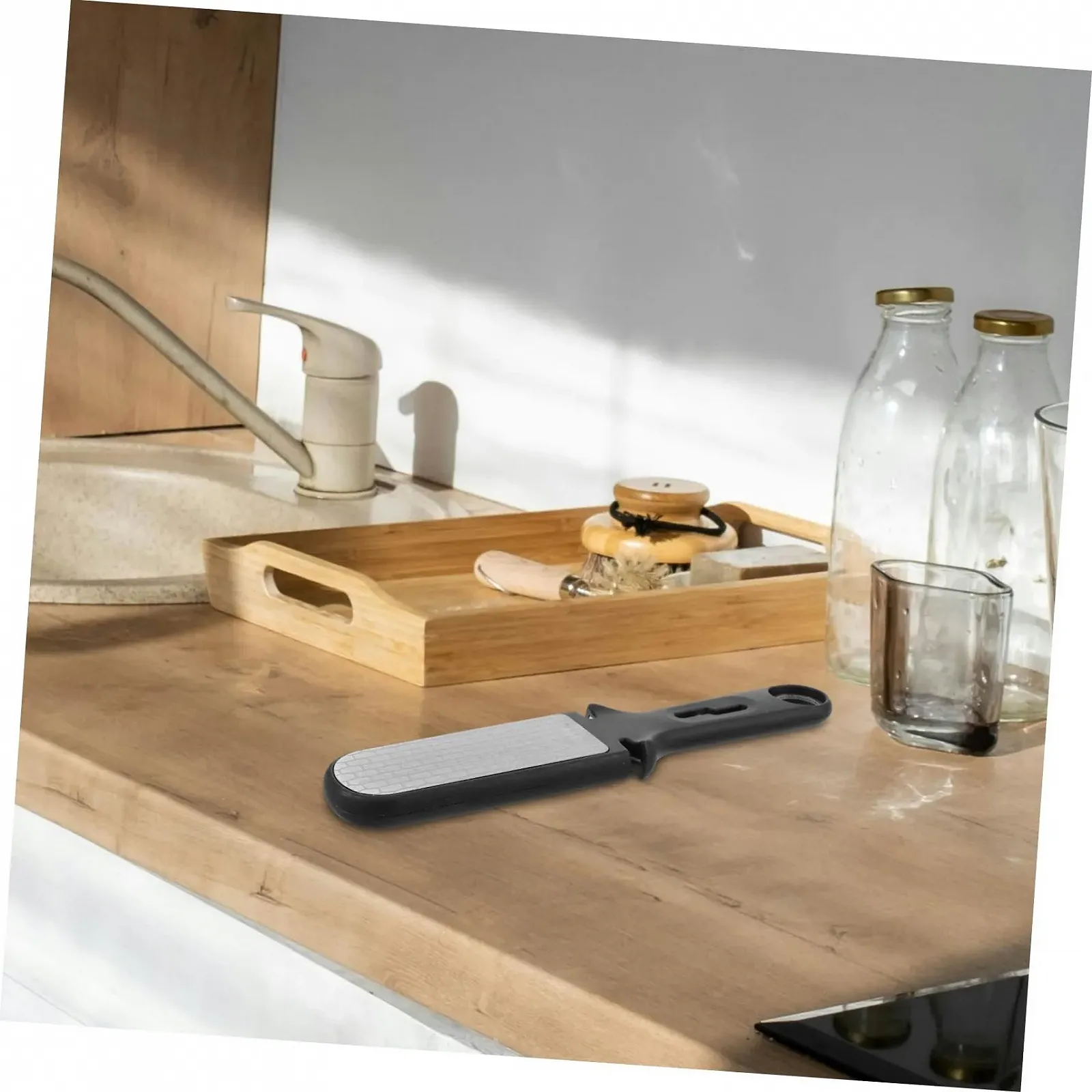 Точилка для ножів VALICLUD ручна з нержавіючої сталі з ергономічною ручкою, фото №7