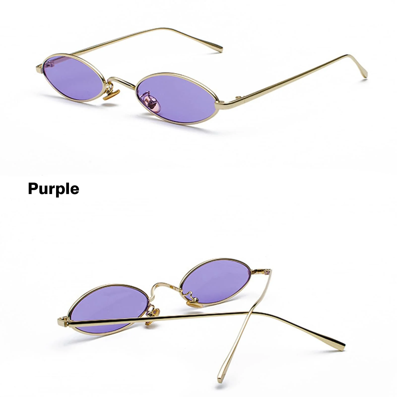 Вінтажні маленькі овальні сонцезахисні окуляри Ggpyyon для жінок і чоловіків, ретро, металева оправа, UV400, фото №3