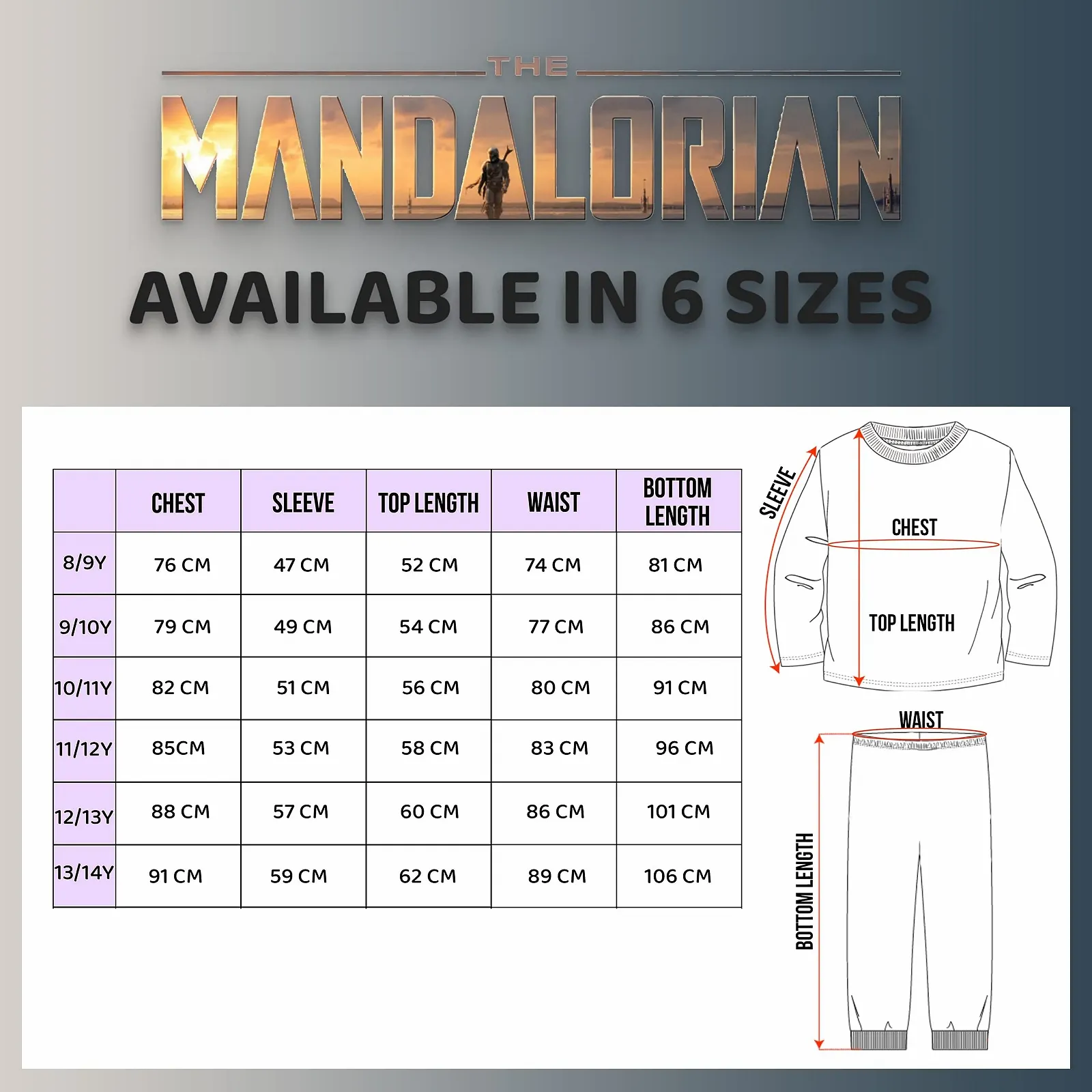 Пижама Star Wars Cерый и черный с длинными рукавами с мандалорцем, фото №2