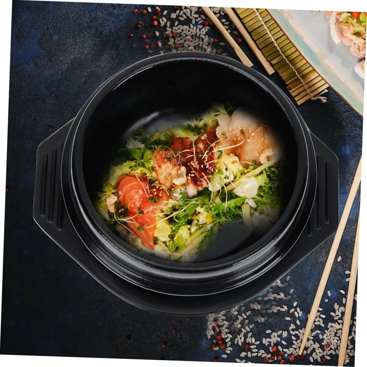 Кастрюля Керамическая Жаростойкая с подставкой и боковыми ручками для супа и тушения, фото №9