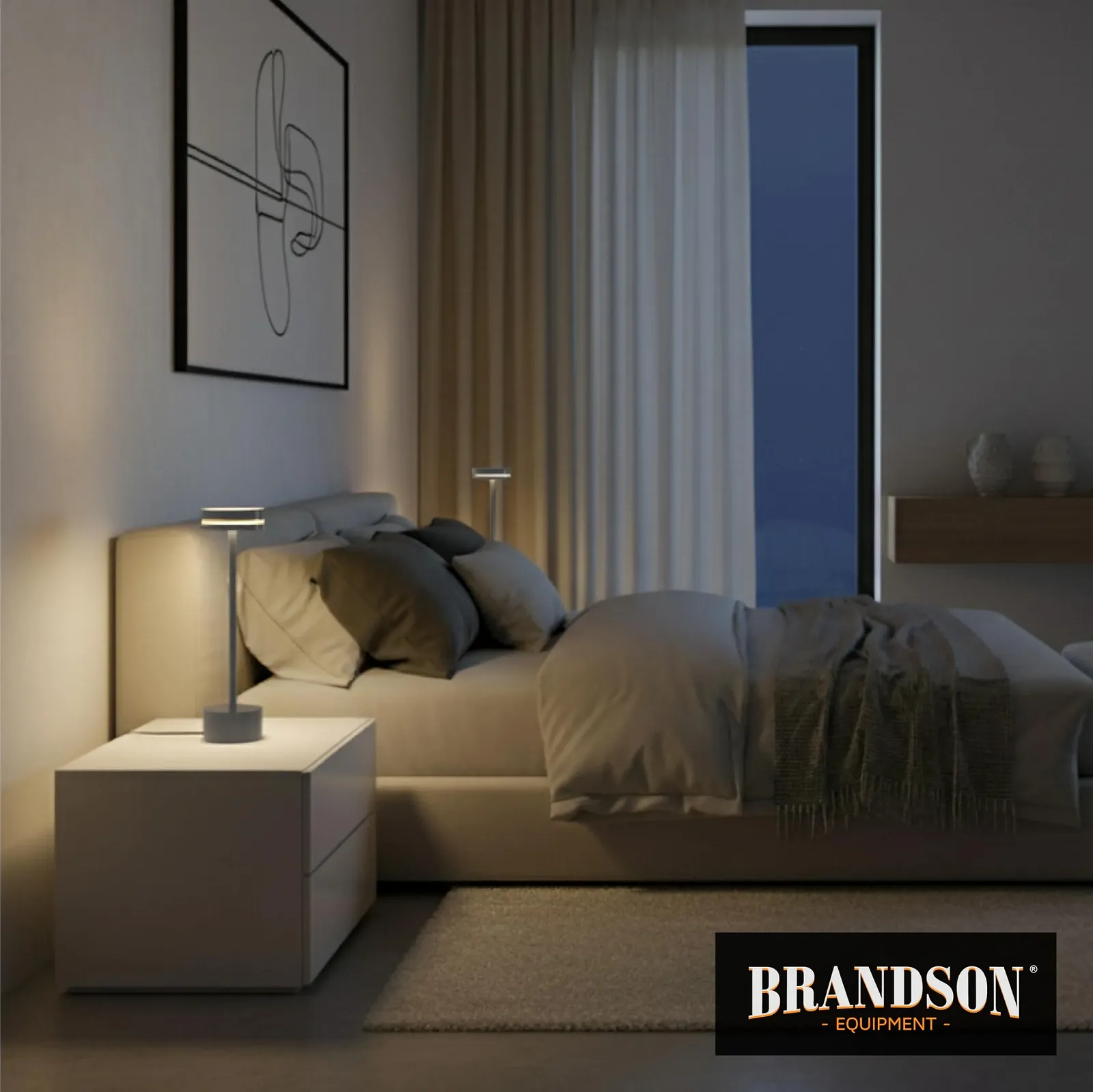 Настільна лампа світлодіодна Brandson бездротова з димуванням 3 режими освітлення акумулятор 3600 мАг 28 SMD LED компактна, фото №6