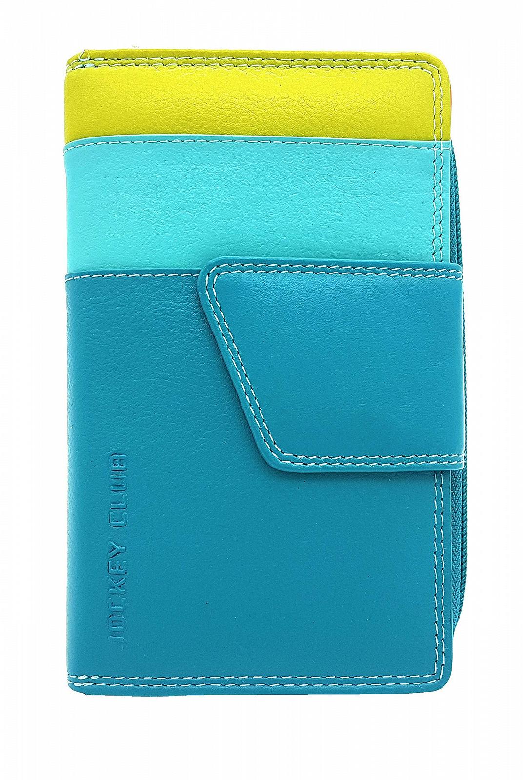 Кошелек Женский Jockey Club Кожа Натуральная Rio Tropic Multicoloured с RFID защитой, Multicoloured/Tropic, S, фото №1