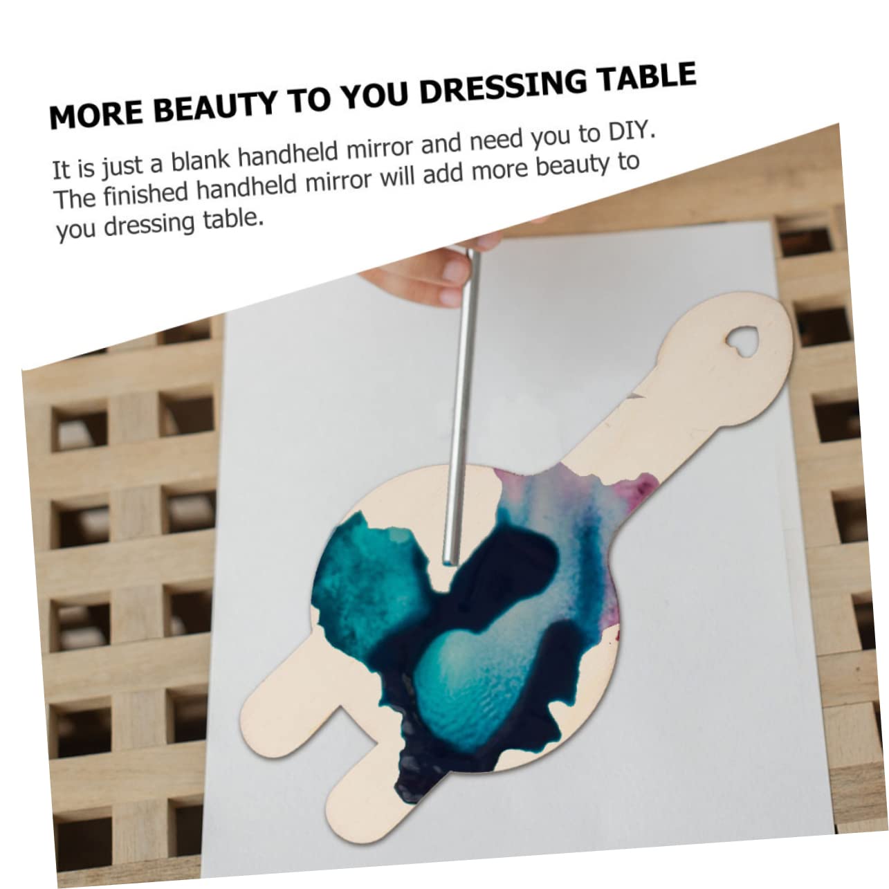 Зеркало Angoily 40 STK Белое Ручное Мини для Детей и Домашнего Использования Белая Заготовка, фото №4 Зеркало Angoily 40 STK Белое Ручное Мини для Детей и Домашнего Использования Белая Заготовка, фото №4