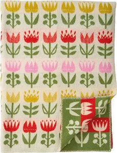 Плед Шерстяной Klippan Tulip 130 x 180 см Органическая Шерсть Разноцветный - Фото 1