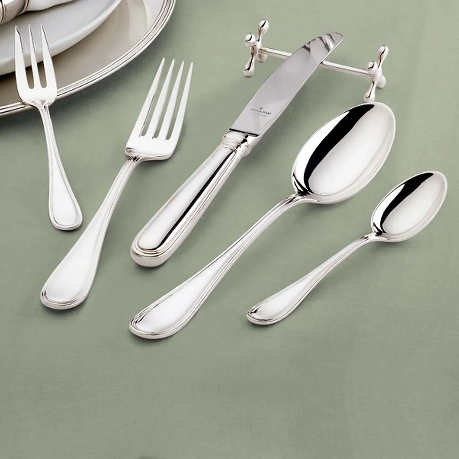 Ложка столова Wilkens Swedish Thread 180 г Royal Silver Plating, фото №2