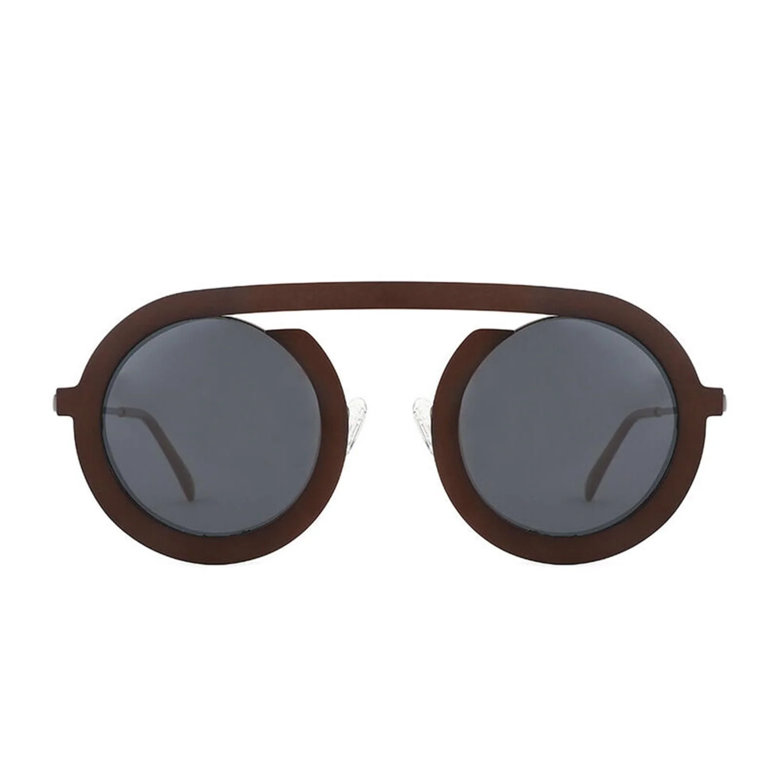 Сонцезахисні окуляри Ретро AOOLIA Круглі Металеві Естетичні, Легка оправа UV400 для жінок, фото №1