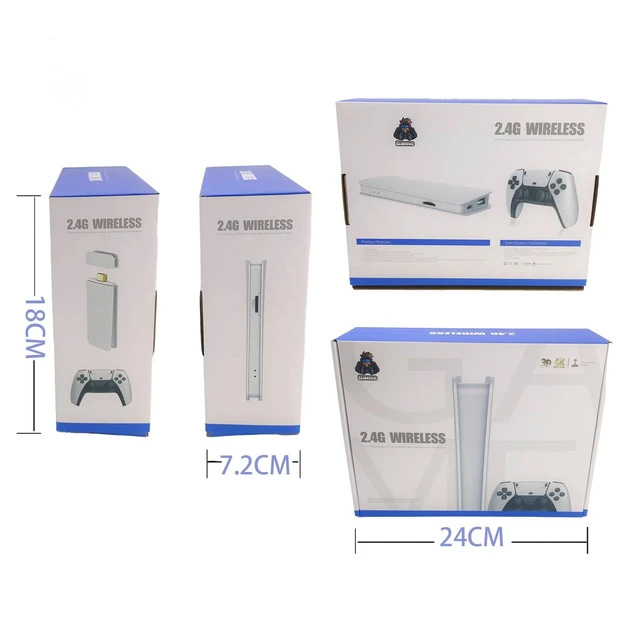 Игровая мини консоль HDMI M15 GAME STICK 4K 64GB 20000 бесплатных игр два беспроводных контроллера белая PS1, фото №4