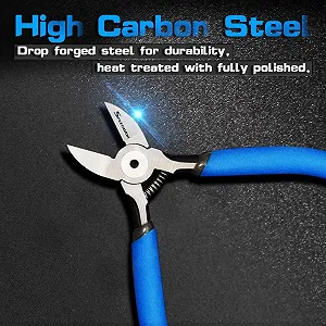 Бокорезы SPEEDWOX 5" Мини Диагональные Плоскогубцы Кусачки с косым срезом для проволоки из высокоуглеродистой стали с высоким рычагом и пружиной synthetic.ua - Фото 1