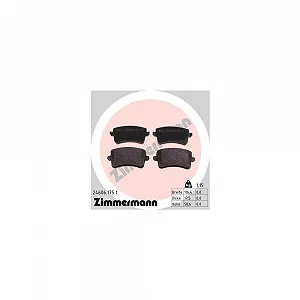 Комплект гальмівних колодок, дискове гальмо ZIMMERMANN 24606.175.1 для VAG AUDI (FAW) - Фото 1