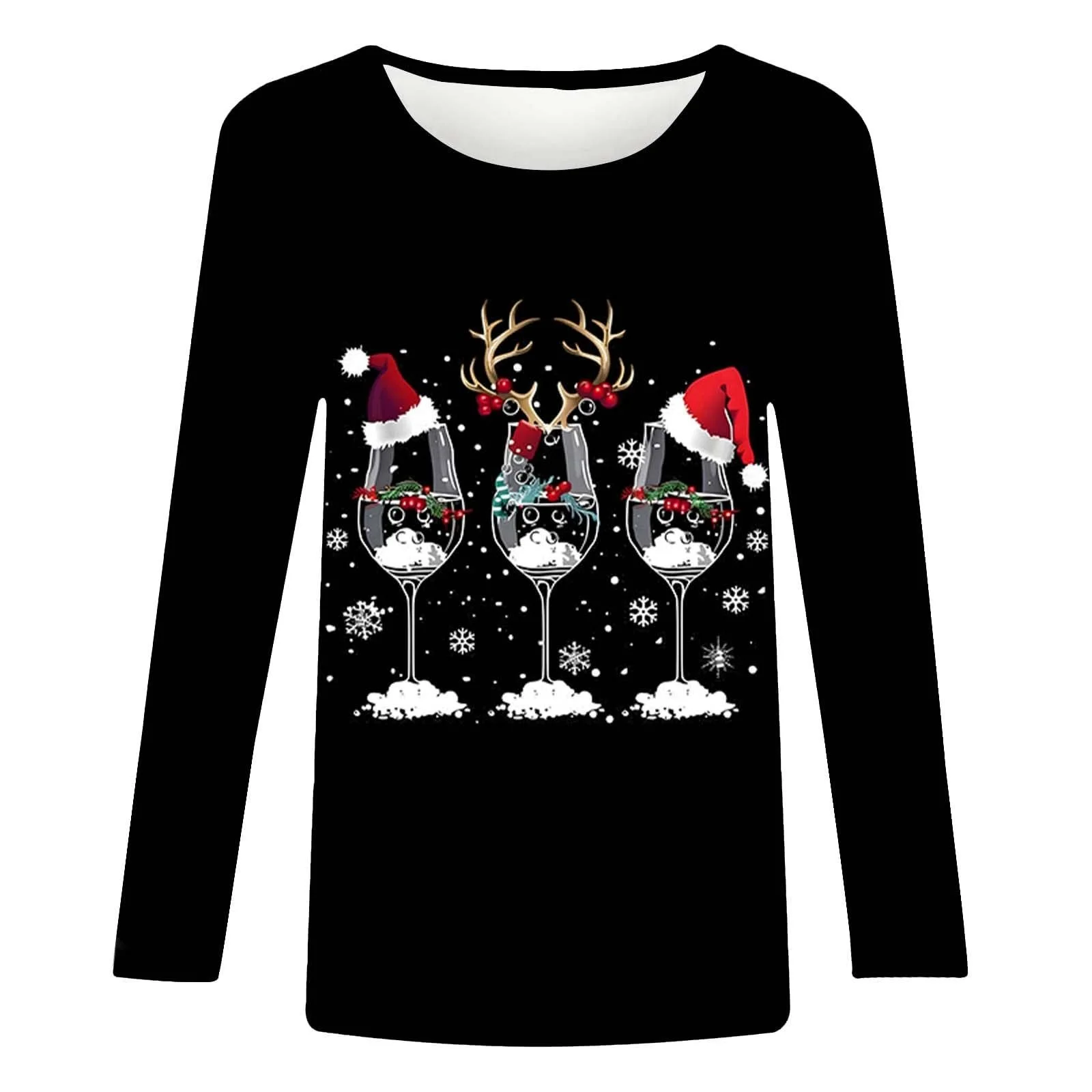 Рождественский джемпер tsaChick Женский рождественский свитшот Рождественский джемпер со смешным рождественским мотивом Рождественская футболка с длинными рукавами Футболка с круглым вырезом Рождественский джемпер больших размеров Рождественская футболка, фото №5 Рождественский джемпер tsaChick Женский рождественский свитшот Рождественский джемпер со смешным рождественским мотивом Рождественская футболка с длинными рукавами Футболка с круглым вырезом Рождественский джемпер больших размеров Рождественская футболка, фото №5
