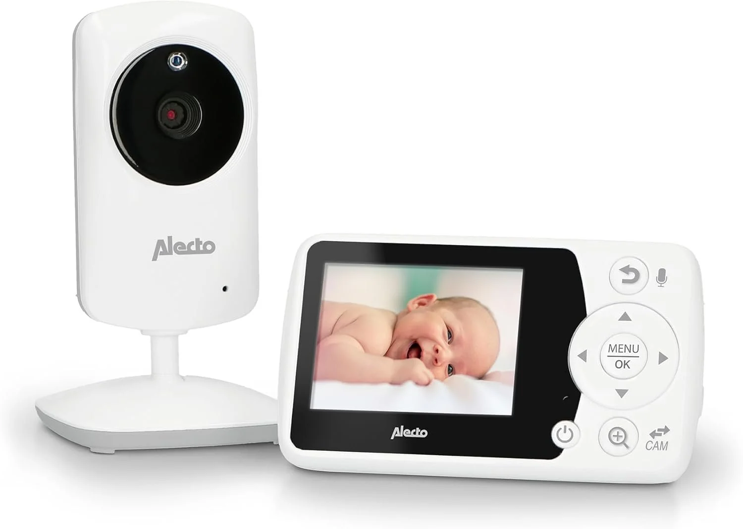 Дитяча відеоняня з монітором 2.4'' Alecto DVM-64 Wi-Fi Білий, фото №1