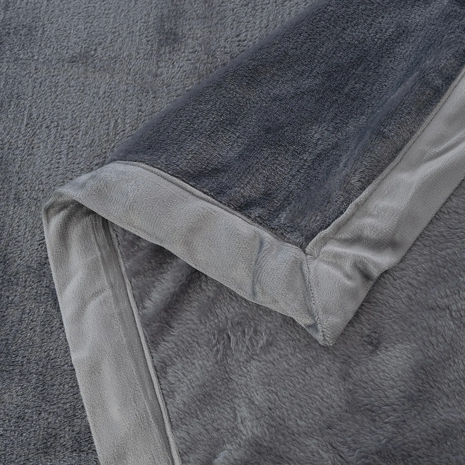 Покривало бронзова однотонна 150 x 200 см (темно-сірий), фото №5