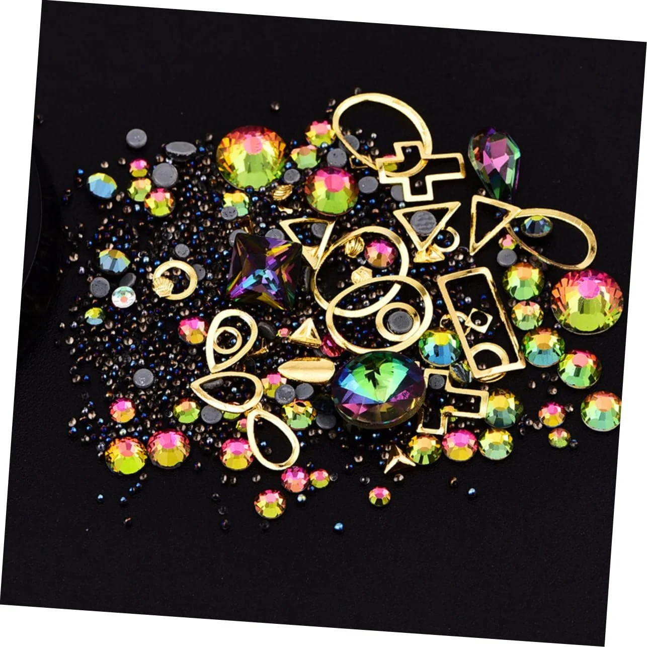 Стразы POPETPOP, набор 4 шт., драгоценные камни для ногтей, бриллиантовые шармы, наклейки для ногтей, плоские стразы для ногтей, изготовление ювелирных изделий, фото №7