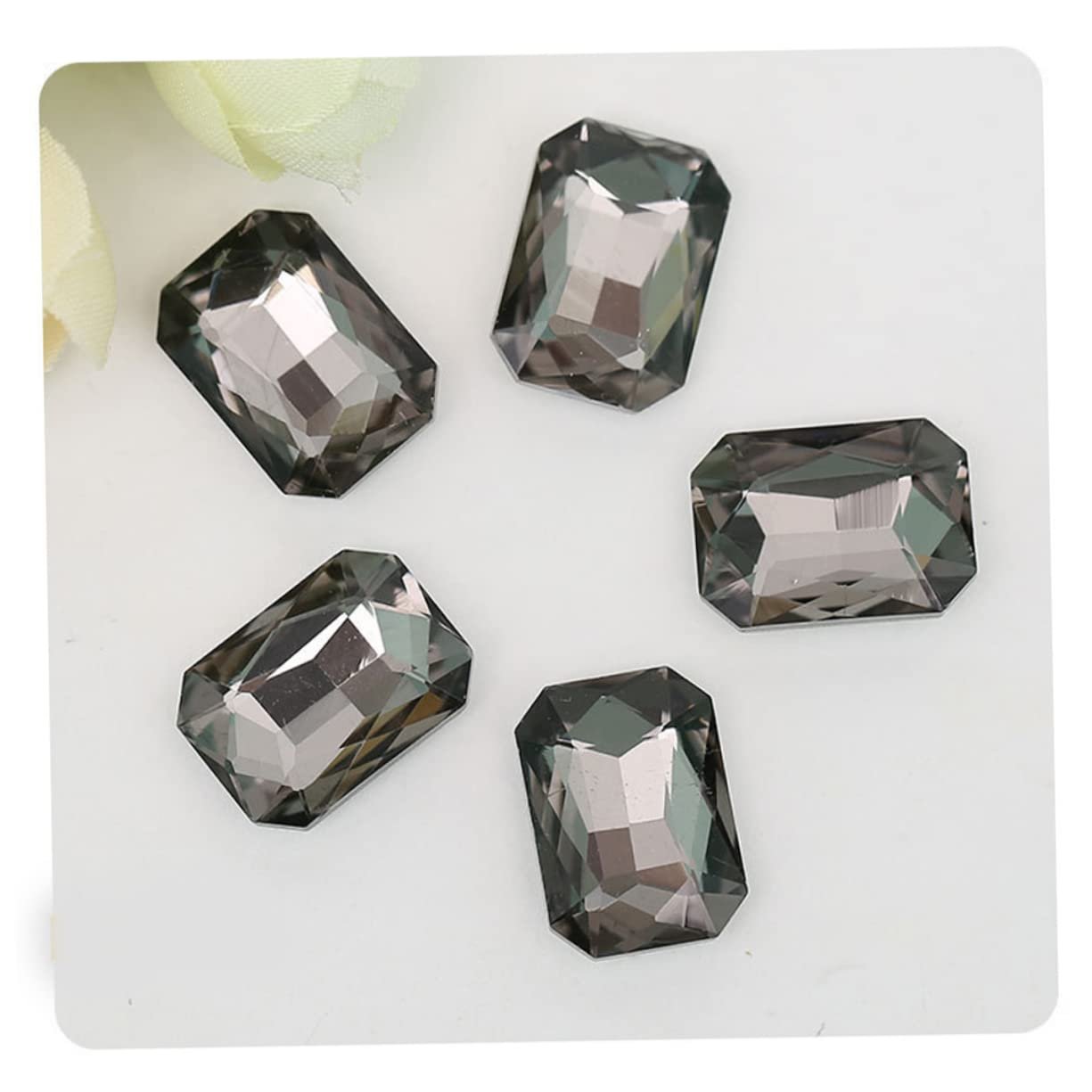 Стразы Восьмиугольные Разноцветные 50 шт., фото №8