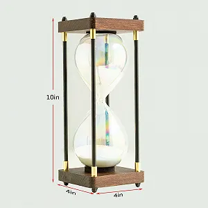 Пісочний годинник Rainbow Glass 60 хвилин Білий synthetic.ua - Фото 1