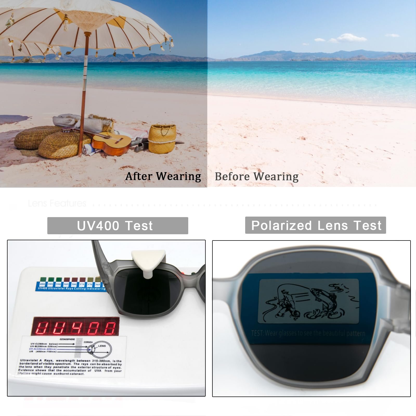 Сонцезахисні окуляри квадратні поляризовані Long Keeper для жінок та чоловіків, фото №6 Сонцезахисні окуляри квадратні поляризовані Long Keeper для жінок та чоловіків, фото №6