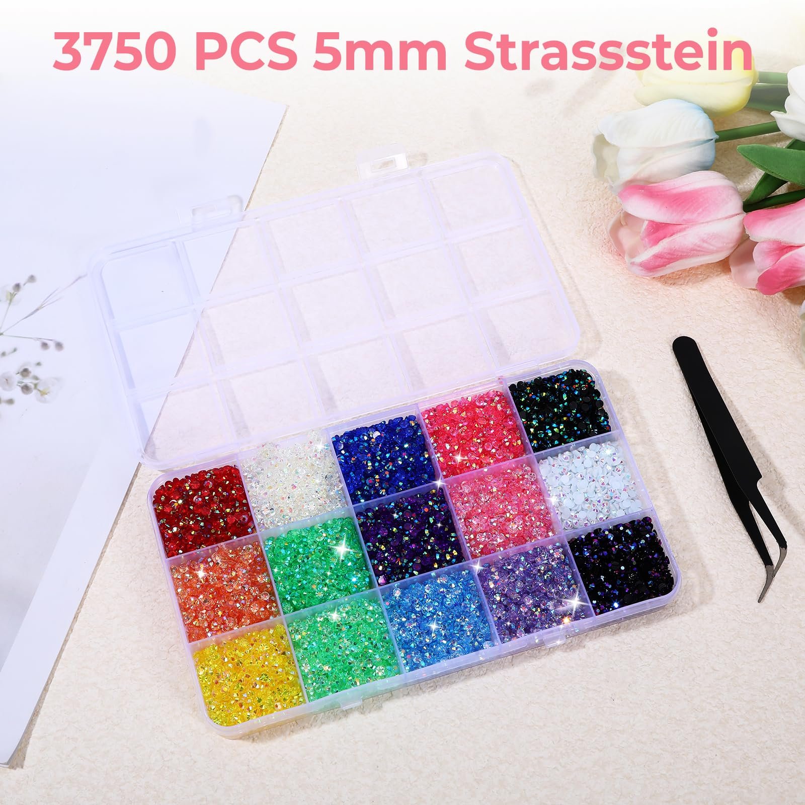 Блискітки-самоцвіти 5 мм, 15 кольорів, плоскі кристалічні стрази з смоли з пінцетом, нігтів, фото №6 Блискітки-самоцвіти 5 мм, 15 кольорів, плоскі кристалічні стрази з смоли з пінцетом, нігтів, фото №6