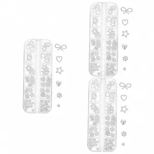 Украшение для ногтей MAGICLULU Мини-бусины для ногтей 3 коробки - Фото 1