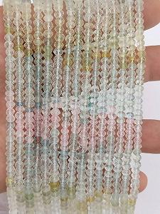 Бусины Аквамарин Натуральный Граненые Рондели 4.5-5 мм synthetic.ua - Фото 1