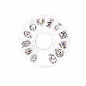 Наклейки для ногтей Стразы 3D Стеклянные Гавайские Леи Белый Готический Головной убор Лолита Свадебные Аксессуары для волос Аксессуары для маникюра synthetic.ua - Фото 1